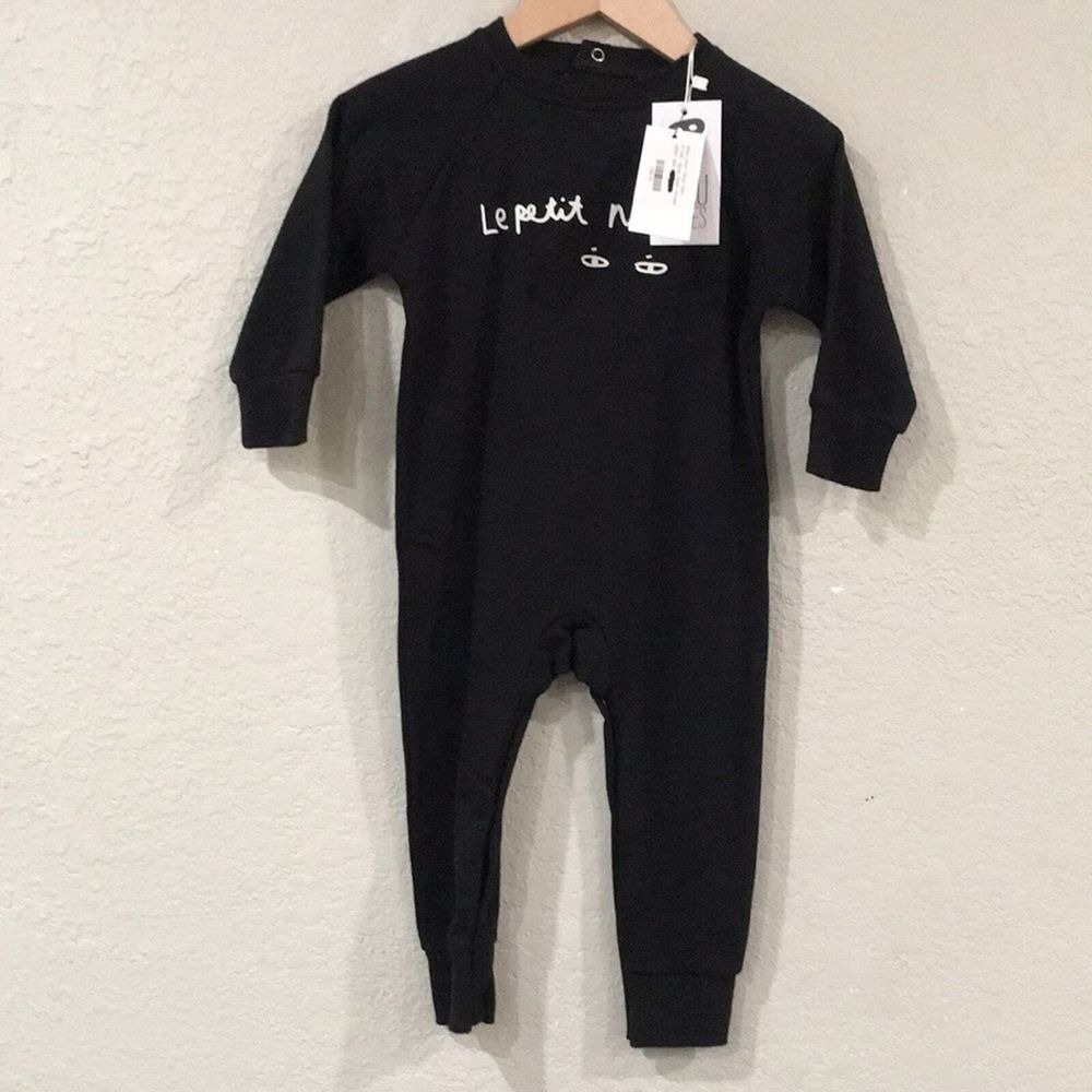 NEW Beau Loves Baby Sz‎ 6-12M The Little Ninja Fleece Jumpsuit 100% Cotton